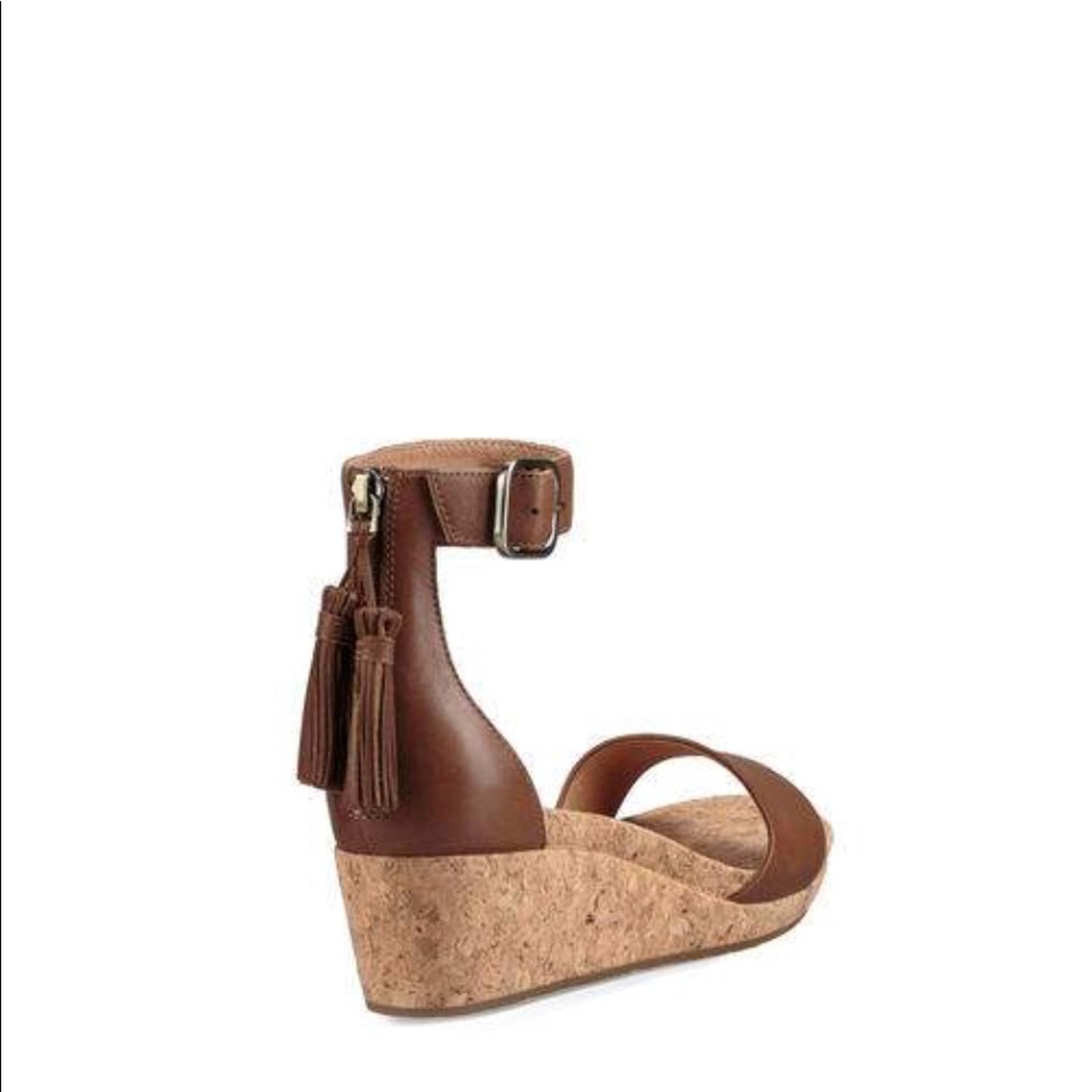 Ugg Zoe Wedge Sandal Brown Wedge Sandal - Picture 3 of 7